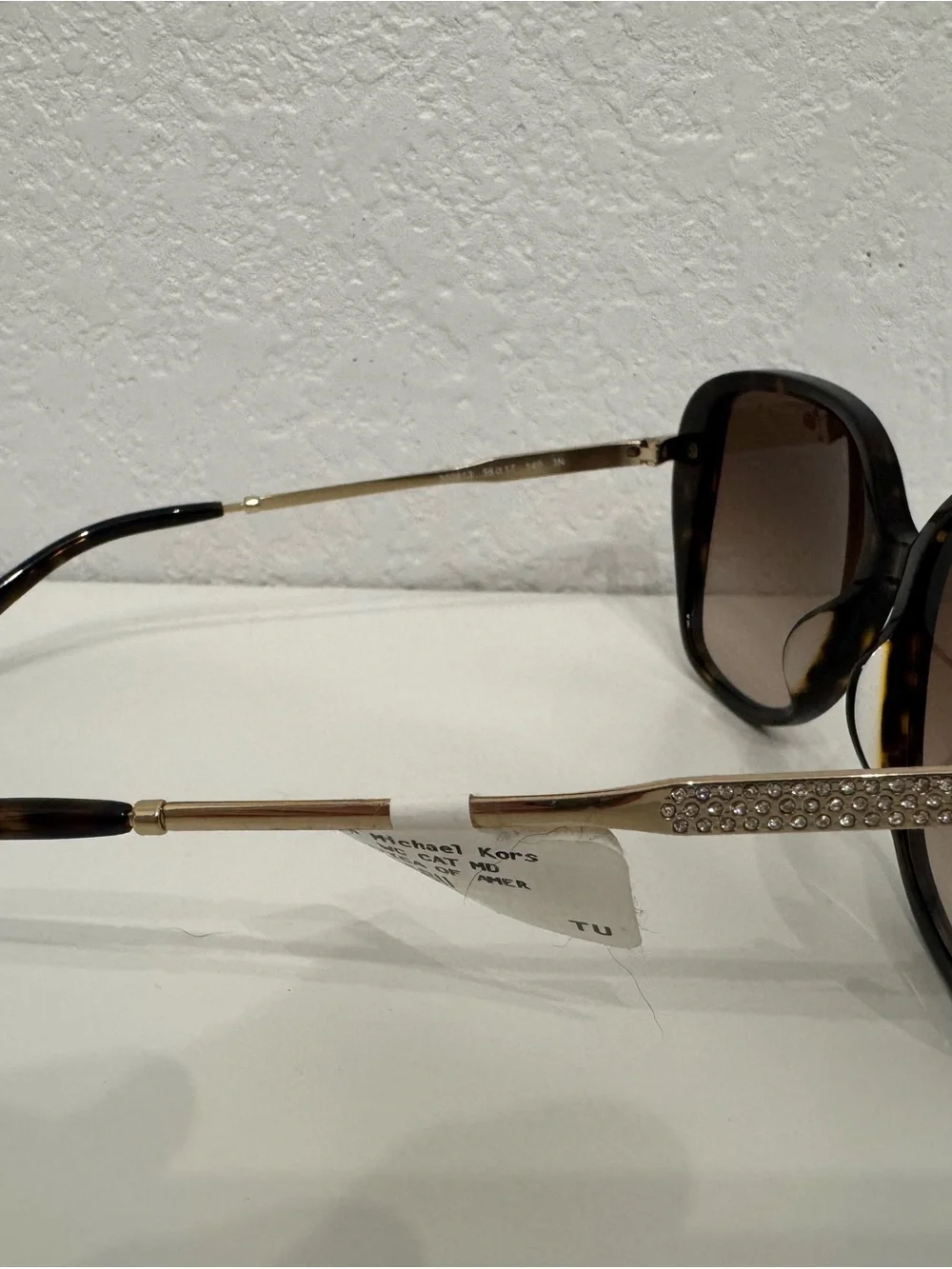 Michael Kors Oversized Tortoise Shell Sunglasses with Brown Gradient Lenses